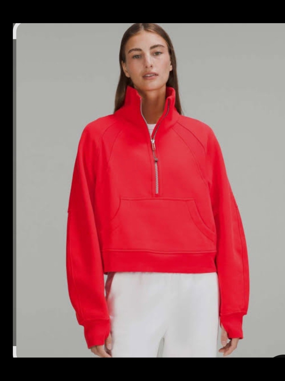 lululemon athletica Bright Red Half-Zip Pullover